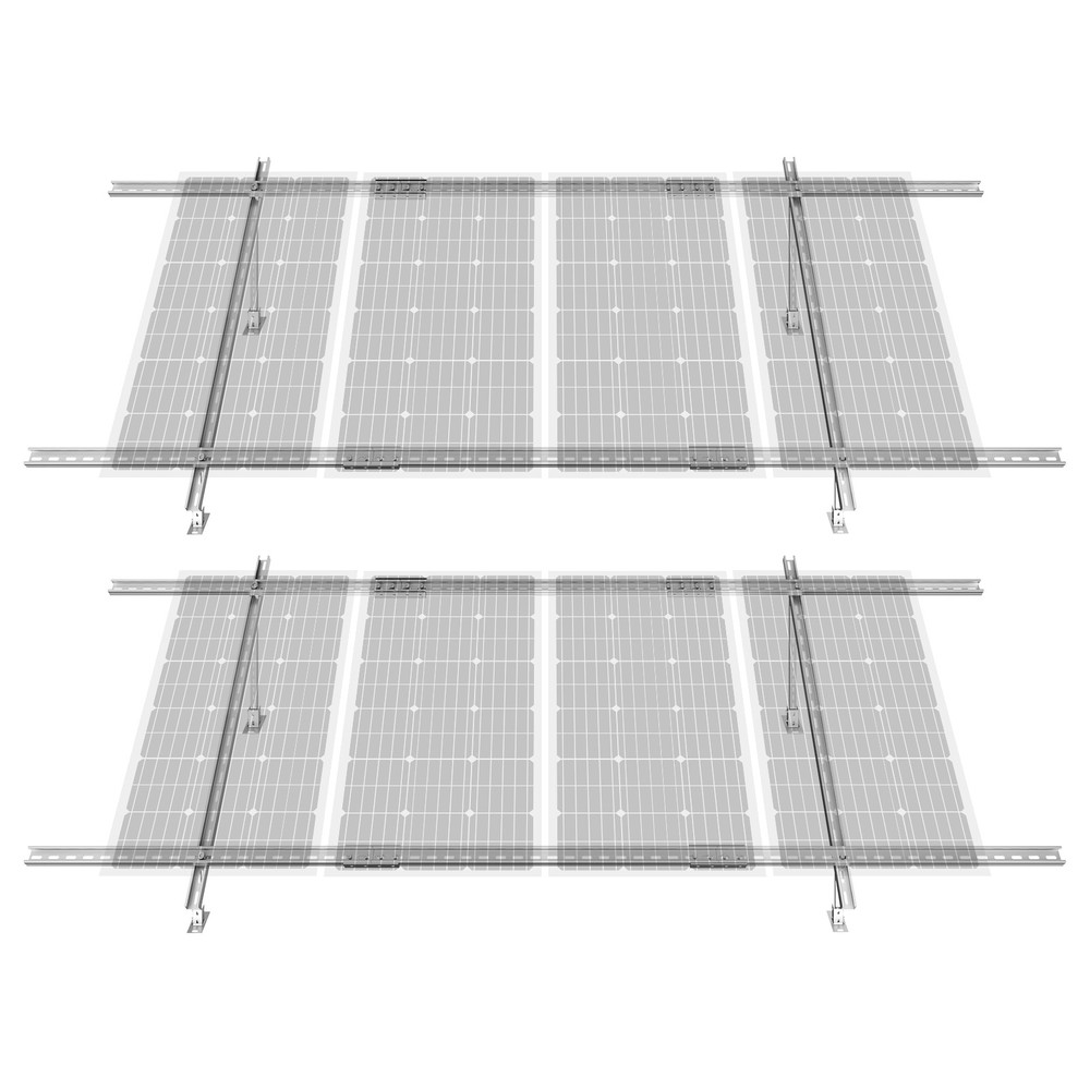 2 Sets Multi-Pieces Solar Panel Mounting Brackets 30°-60° Adjustable