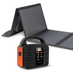 100W Lithium Ion Portable Power Station w/ 40W Solar Panel Digital Display