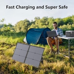 110W Portable Solar Panel, IP67 Waterproof Foldable 110 Watt 110W Solar Panel