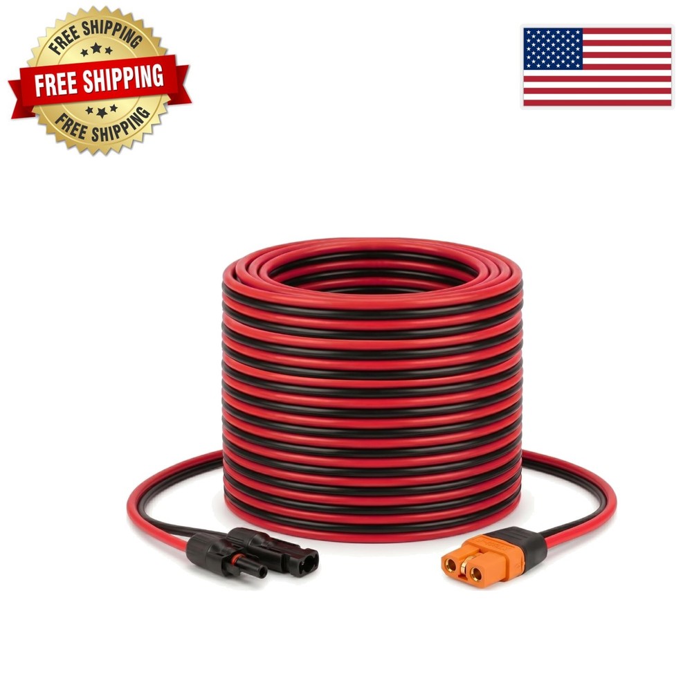 30FT Solar to XT60i Adapter – 10AWG for High Efficiency Performance