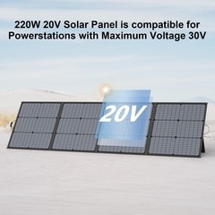 MHPOWOS Portable Folding Solar Panel 110W 220W for Power Outage Energy Storage