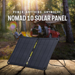 Goal Zero Nomad 10, Foldable Monocrystalline 10 Watt Solar Panel with USB Port,