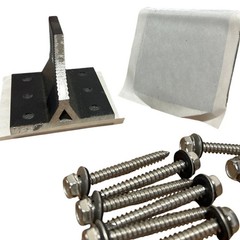 Lot of 2 New Open Box Black Butyl Feet Solar Panel Mounting Hardware w Screws