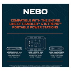 NEBO RELIANCE 100W Foldable Solar Panel High Efficiency 22%