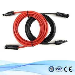 Black+Red Solar Panel Extension Cable Female & Male Connectors for Solar Panel