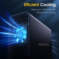 Goldenmate 1000VA 600W LiFePO4 UPS Pure Sine Wave Battery Backup （Communication）