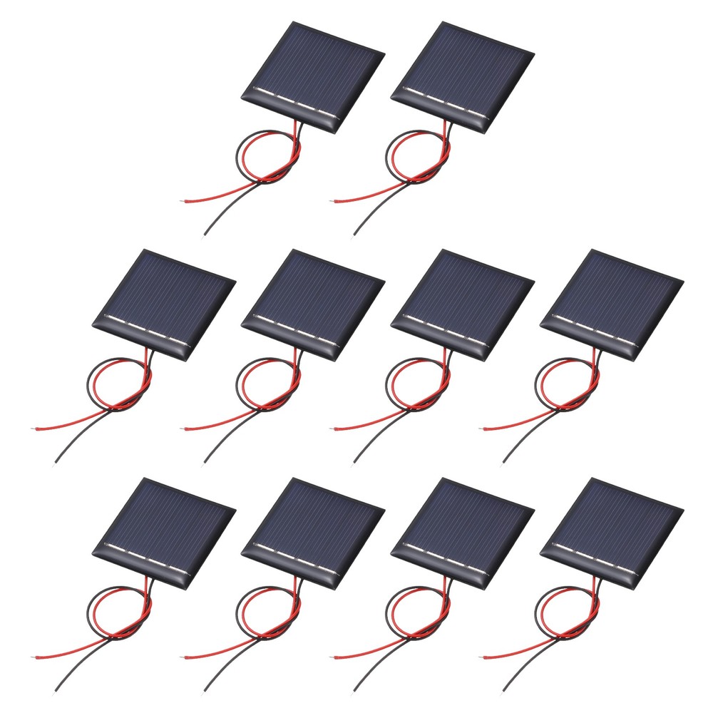 10Pcs 2V 0.08W 40mA Mini Solar Panels with Cable