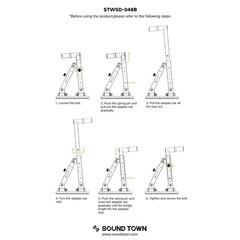 Sound Town 2-Pack Adjustable Wall Mount Speaker Brackets with 180-degree Swiv…