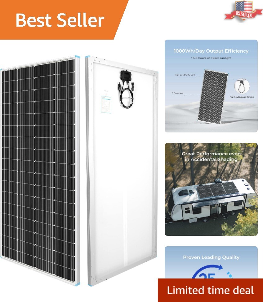 200W High-Efficiency Monocrystalline Solar Panel for Off-Grid Applications