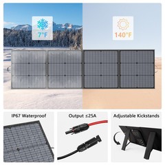 MHPOWOS 110 220 watt Solar Panel Folding for Jackery Portable Power Station