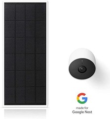 Solar Panel Charger for Google Nest Cam – 2.5W Outdoor/Indoor Solar Power (1 Pac