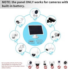 Panel Solar Para Camara De Seguridad Cargador Solar Portatil Con Puerto a Tipo C