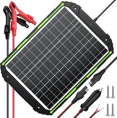 25W 12V Solar Powered Battery Charger & Maintainer Built-in Smart MPPT Charge