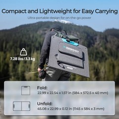 Versatile 100W Solar Panel with Magnetic Closure – Compact & Efficient Design