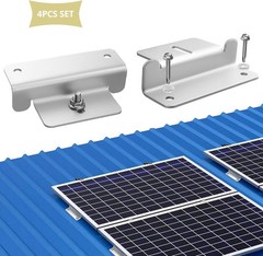 4PC Rust-Resistant Solar Panel Z Brackets – Easy Install for RV, Boat, Yacht