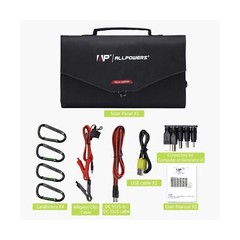 ALLPOWERS Solar Charger 100W Solar Panel Foldable Portable with Dual 5v USB18…