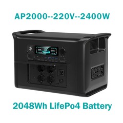 CTOLITY Portable Power Station LiFePO4 1024Wh Solar Generator Backup 2400W