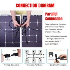 1 pair Solar Panel Y Branch Cable Connection Waterproof Adapter Connector Extens