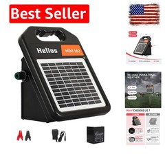 10 Miles Solar Electric Fence Charger with Day/Night Mode, 0.16J Portable Sol…