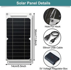 Ultra-Light Mini 5V 6W Solar Panel for Phones & Lanterns – Waterproof & Durable