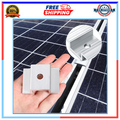 100x Solar Panel Mid Clamps 27mm Aluminum Brackets for Solar Mounting System