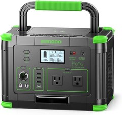 1000W Portable Power Station 999Wh 120V Pure Sine Wave AC Outlet 2000W Peak
