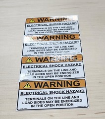 20 Pack 3.75″x 2″ Solar NEC Complaint Warning Electrical Shock Hazard Termina…