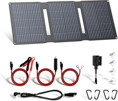 28W 12V Portable Solar Panel Battery Charger Maintainer Kits Trickle Charger