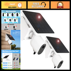 4W Solar Panel Charger for Arlo Cameras – Weatherproof, 365 Days, 2-Pack
