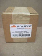 IrongRidge 29-7000-130B Black End Clamp Kit for 1.30in Thick Module BOX OF 25