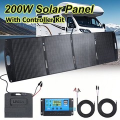 IP68 Solar Panel Portable&Foldable 100W 200W for RV Camping with PWM Controller