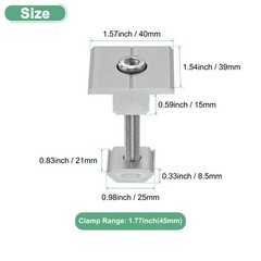 12pcs Solar Panel Mount Mid Clamps t Clips 45mm Aluminum for RVs White