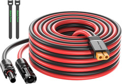 Solar to XT60 Charge Extension Cable 10AWG 50Ft, Solar Connector to XT60 Adapter