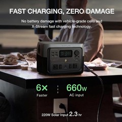 Portable Power Station River 2 Max 500 499Wh LiFePO4 Battery/ 1 Hour Fast