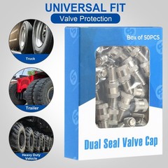 V2B Double Seal Valve Stem Cap, Suitable for High Pressure Truck, Car, RV, Bu…