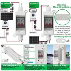 32 Amp 500V DC Solar Panel Disconnect Switch Miniature Circuit Breaker with Plug