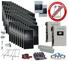 30KW Complete Offgrid Solar Kit + 2x 15K Sol-Ark Inverter +30.8KW Solar with Gro