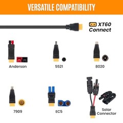 6-in-1 Solar Panel Connector Kit Solar Connector to DC5521 7909 8020 16.5FT(5m)