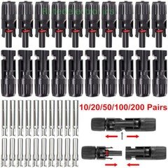 10 Pairs Male Female Wire Cable Connector Set Solar Panel Wiring 30A Waterproof