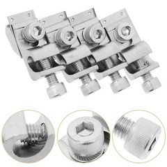 4Pcs Solar Mounting System Grounding Clips Aluminum Reusable Silver Home Use