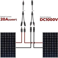 Solar Panel Y Branch Cable Connection Waterproof Adapter Connector Extension NEW