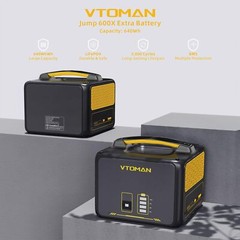 VTOMAN Jump 600X Extra Battery 640Wh for Jump 600X Portable Power Station