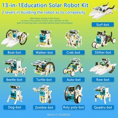 STEM 13-in-1 Solar Power Robots Toy DIY Robotics Kit