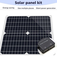 200 Watt Portable Solar Panel Charger W/ Charge Controller,100A Starter Kit US