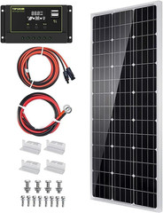 Solar Panel Kit 100 Watt 12 Volt Monocrystalline off Grid System for Homes RV Bo