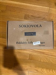 SOKIOVOLA 100W Portable Solar Panel Silver Grey NEW – OPEN BOX