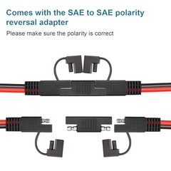 SAE Extension Cable 6FT 10AWG Tinned Copper Wire for Solar Battery RV Marine
