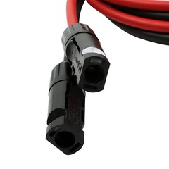 1 Pair 5 Feet Solar Panel Extension Cable Wire Connector 10 AWG Black + Red