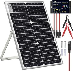 Solar Panel Kit 12V 30W Waterproof Battery Trickle Charger PWM
