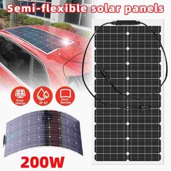 Flexible Mono Solar Panel 200 Watt Ultra Flex Bendable for Marine RV Cabin Van